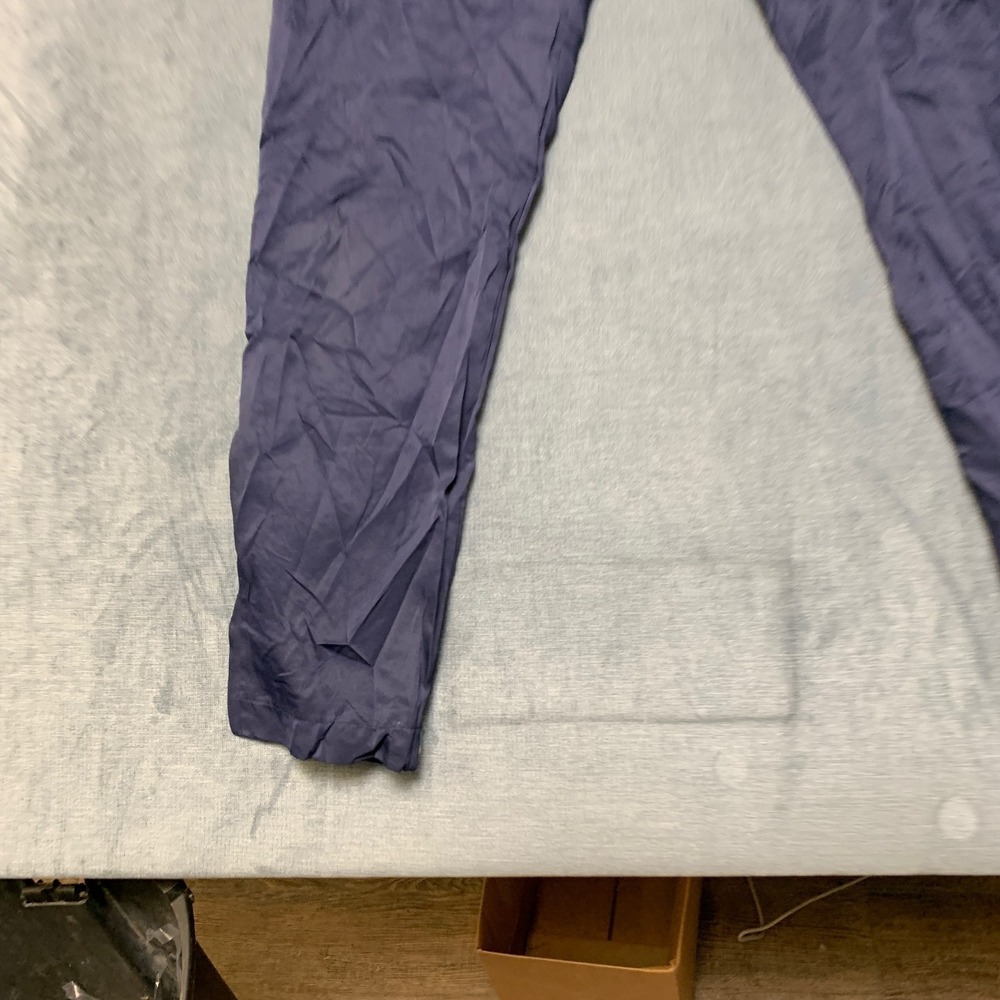 Wilson Athletic Pants Mens Medium Navy Blue Straight Leg Drawstring Zip Pockets - Picture 11 of 15
